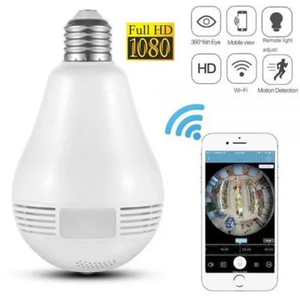 IP WIRELESS PANORAMIC BULB CAMERA HD