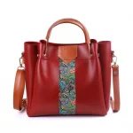4 Pcs Wine Red Luxury Handbag
